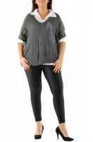 Haut grande taille taupe deux pièces taille unique 46/48/50